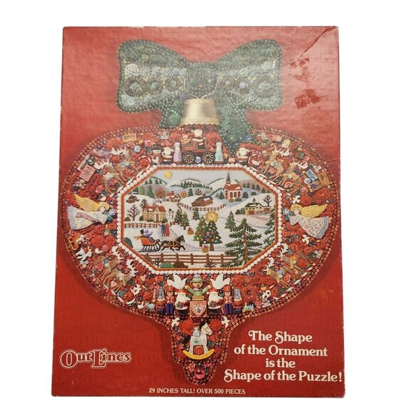 1981 Sleigh Ride An Ornament Shaped Puzzle Hallmark Puzzle - Picture 1 of 6